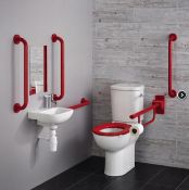 Armitage Shanks Contour 21+ Doc M Close Coupled Right Hand Toilet Pack - Red. RRP £1,189.20.