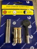 3X SASH WINDOW SCREW BOLTS BRASS