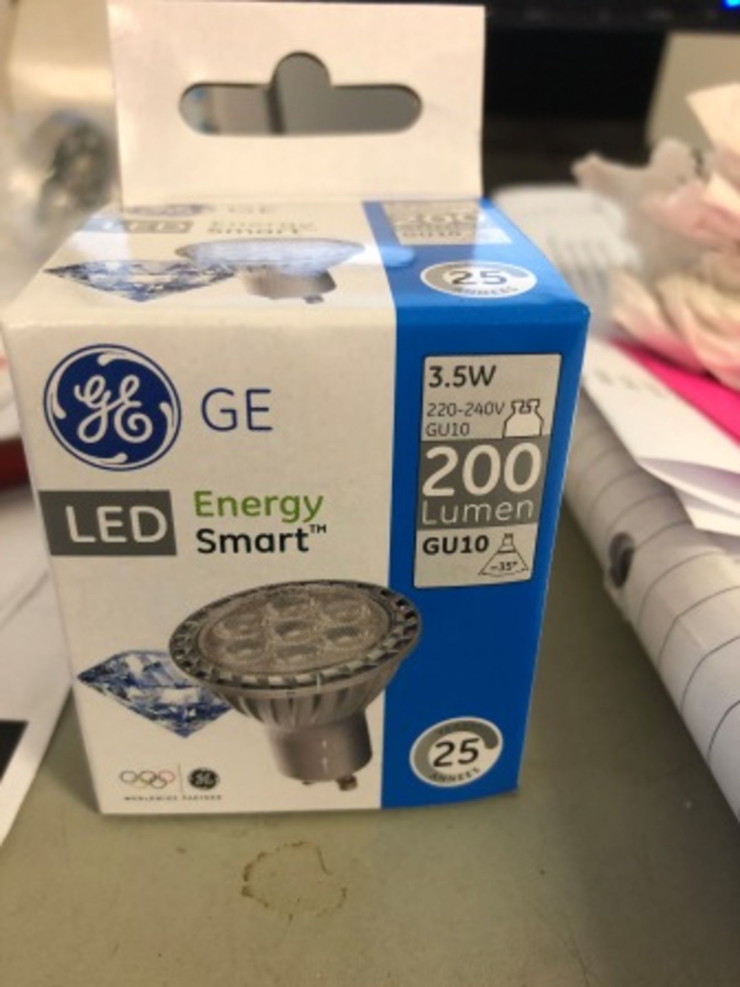 8X GE 3.5W GU10 LED LAMPS