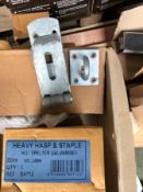 5 X HEAVY HASP AND CLASP 250 MM HOT SPELTER GALVANISED