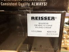 4200 X REISSER R2 CSK HEADS SCREWS BRIGHT ZINC 3.5 X 25 MM