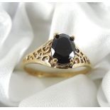 Gold ring with black Onyx