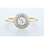 14 kt. Yellow gold - Ring - 0.62 ct Diamond - Diamonds