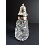 Vintage Crystal and Silver Plate Sugar Shaker