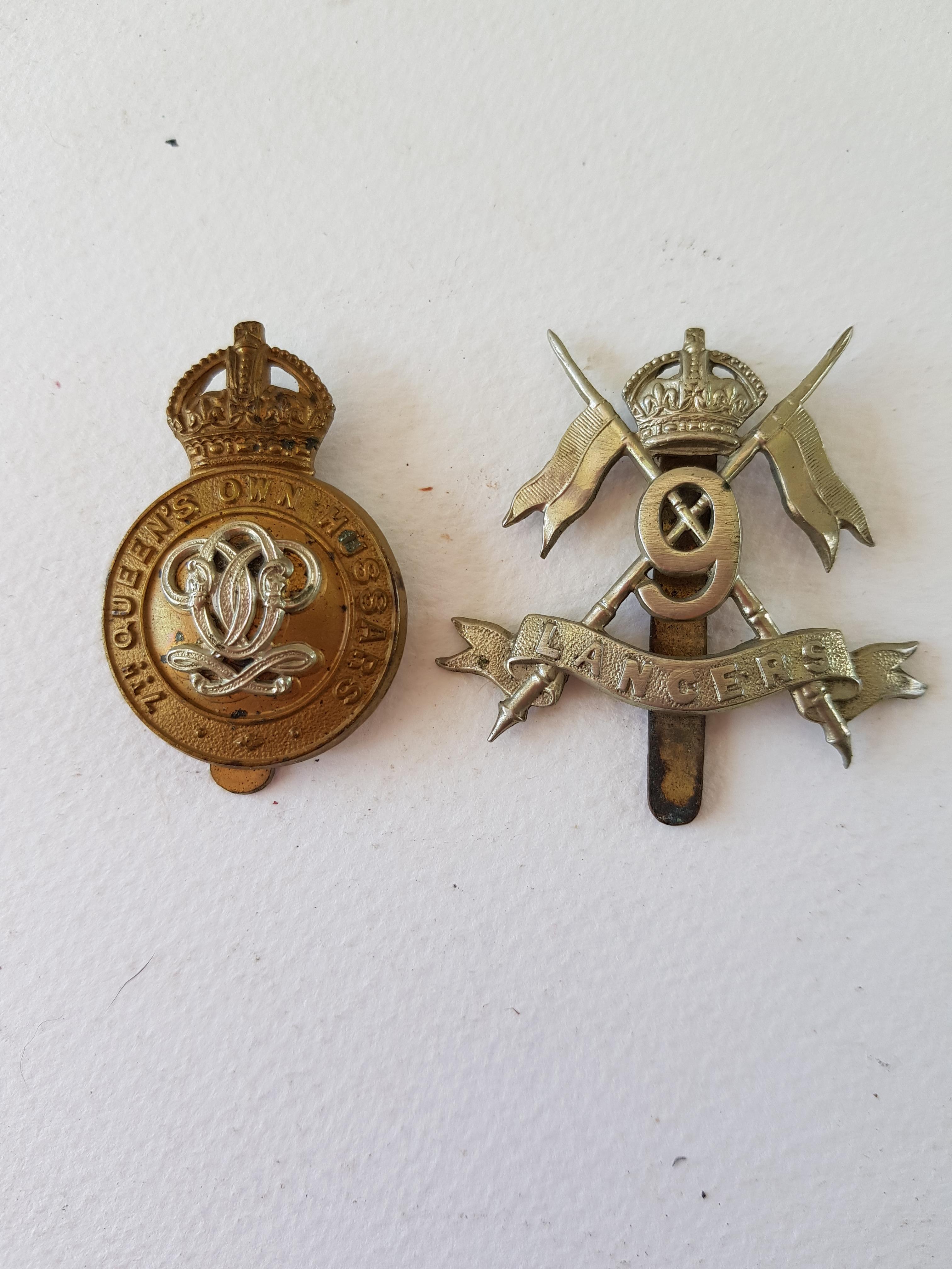 Military Cap Badges, Queen's Own Hussars and Lancers and Sweetheart Brooches - Image 2 of 5