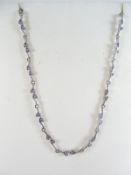 Silver neckace with white stone