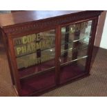 Collectable Antique 1910 mahogany Pharmaceuticals shop cabinet Cole & Taylor