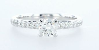 14 kt. White gold - Ring - 0.68 ct Diamond - Diamonds