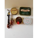 Unopened tobacco and pipe