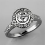 A Diamond Halo Ring