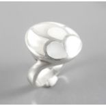 Mother of pearl silver ring