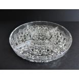 French Cut Glass Crystal 5 Section Hors D'oeuvres Dish