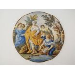 Castelli round Majolica plaque 18th Century