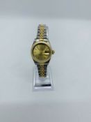 Rolex lady datejust Watch 69173 26mm oyster perpetual Yellow Gold Champagne dial