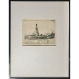 WILFRED C APPLEBY Yacht Club Darsena, Signed etching.