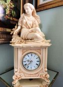 Neoclassical Style Figural Mantle Clock