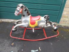 Vintage metal rocking horse