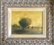 OLGA SHIROKOVA Sunset Landscape, signed Oil on Canvas