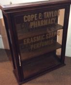 Antique cope & Taylor Pharmacy mahogany shop cabinet