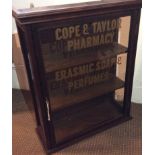 Antique cope & Taylor Pharmacy mahogany shop cabinet