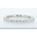 14 kt. White gold - Ring - 1.50 ct Diamond - Diamonds