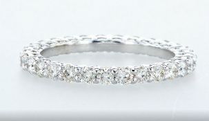 14 kt. White gold - Ring - 1.50 ct Diamond - Diamonds