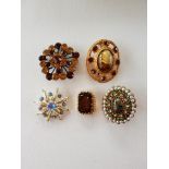 5 Vintage Brooches