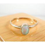 Gold Ring With Natural Opal