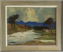 JOHN COOK The River Shiel, signed oil on board