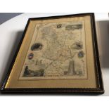 Rear 1885 Framed Map Derby