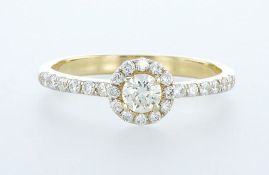 14 kt. Yellow gold - Ring - 0.61 ct Diamond - Diamonds