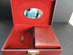 Vintage Velvet Lined Jewellery Box