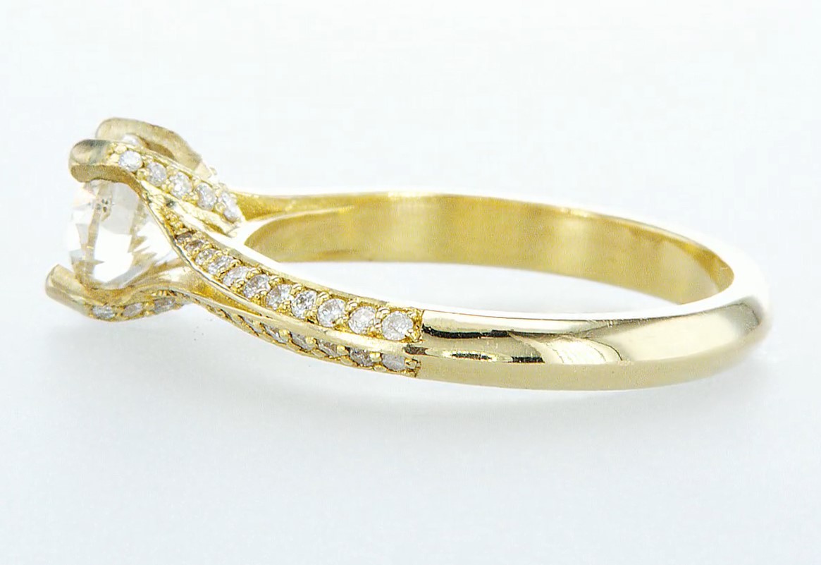 18 kt. Yellow gold - Ring - 1.22 ct Diamond - Diamonds - Image 4 of 5