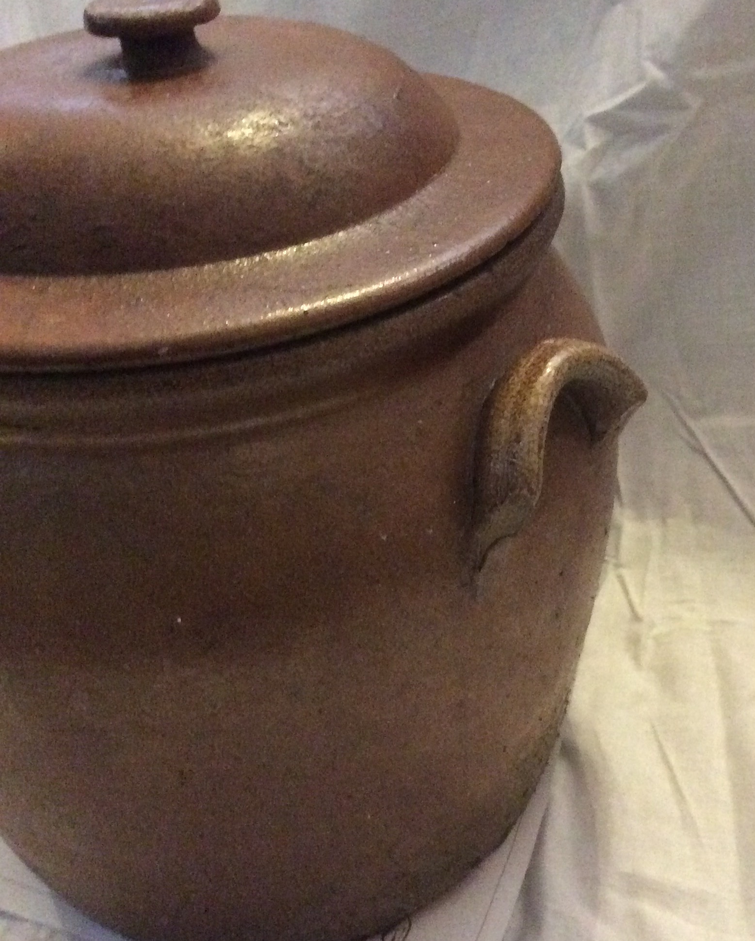 English Salt Glaze Large Vessels With Lid Circa 1800 - Image 3 of 5