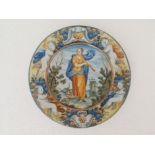 Castelli Majolica Plate 18th Century - Liborio Grue Workshop