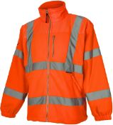 50 Orange Fleece jackets by Vizwear