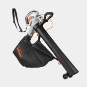 (K1) 3000W 3-in-1 Leaf Blower Powerful 3000W motor blows, vacuums and mulches leaves into mate...
