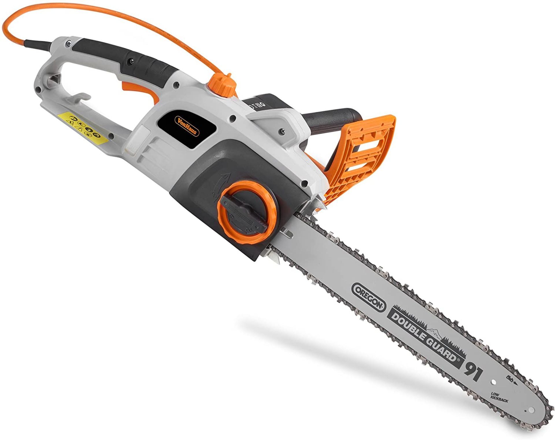 (GE64) 2200W Chainsaw With 16” Oregon Chain – Great For Carpentry & Gardening