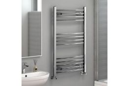 NEW & BOXED 1200x600mm - 20mm Tubes - RRP £219.99.Chrome Curved Rail Ladder Towel Radiator.Our...