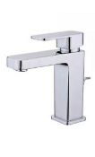 (J8) Pazar 1 lever Chrome-plated Contemporary Basin Mono mixer Tap. This modern style chrome si...