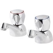 (J12) Calp Chrome-plated Bath Pillar Tap, Pack of 2. This traditional style chrome bath tap fro...
