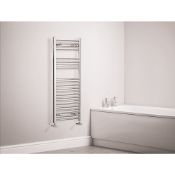 (Tt20) 1100X450Mm Curved Towel Radiator 1100 X 450Mm Chrome. Curved Chrome-Plated Steel Constr...