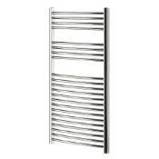 (Tt23) 1100X600Mm Curved Towel Radiator 1100 X 600Mm Chrome. Curved Chrome-Plated Steel Constr...