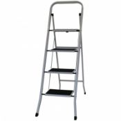 (Q48) Foldable 4 Step Ladder Stepladder Non Slip Tread Safety Steel The Foldable 4 Step Ladd...