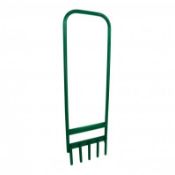 (SK26) Hollow Tine 5 Spike Hand Lawn Grass Soil Aerator Outdoor Garden The lawn aerator he...