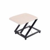 (Q132) Adjustable Folding Cushion Padded Footstool Foot Rest Dimensions: 60 x 35 x 40cm 3 Hei...