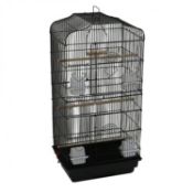 (Q63) XL Large Bird Cage Budgie Canary Finch Parrot Birdcage Dimensions: 92 x 45 x 34cm Slide...