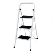 (Q46) Foldable 3 Step Ladder Stepladder Non Slip Tread Safety Steel The Foldable 3 Step Ladd...