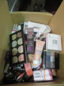 (Z142) Circa. 200 items of various new make up acadamy make up to include: barry m lip lava, hy...