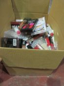 (Z155) Circa. 200 items of various new make up acadamy make up to include: pouty pink matte lip...